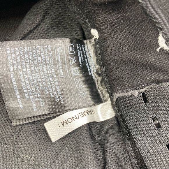 H&M High Rise Jegging Pants black Wash Skinny Stretchy 24x25 - Picture 9 of 11